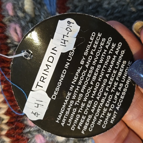 NWT Trimdin Hand-Knit Artisan Fingerless Gloves - Picture 3 of 7